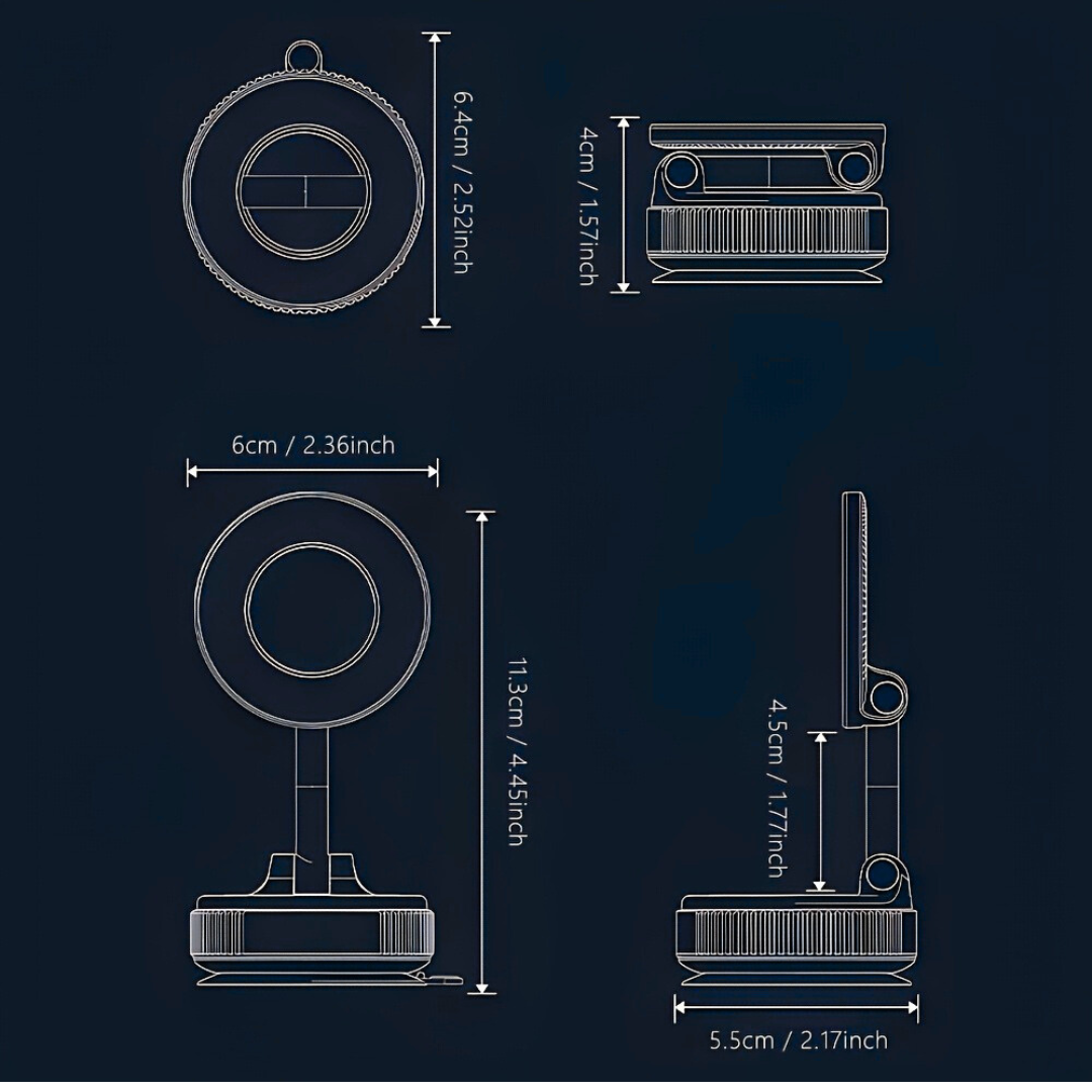 Vacuum Magnetic Car Phone Holder