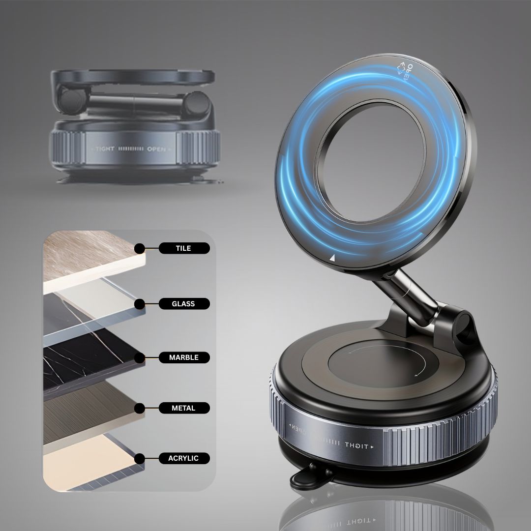 Vacuum Magnetic Car Phone Holder