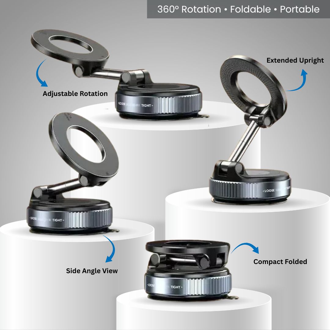 Vacuum Magnetic Car Phone Holder